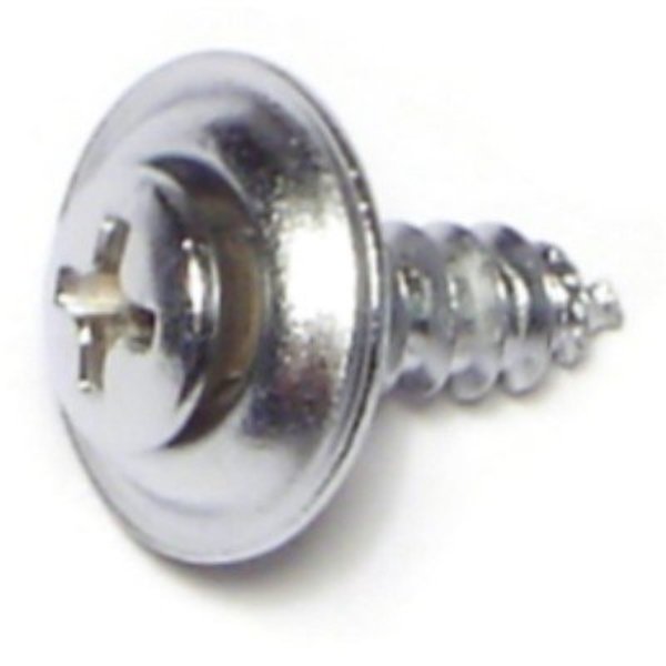 Midwest Fastener Sheet Metal Screw, #10 x 5/8 in, Chrometint Steel Oval Head Phillips Drive, 15 PK 64067